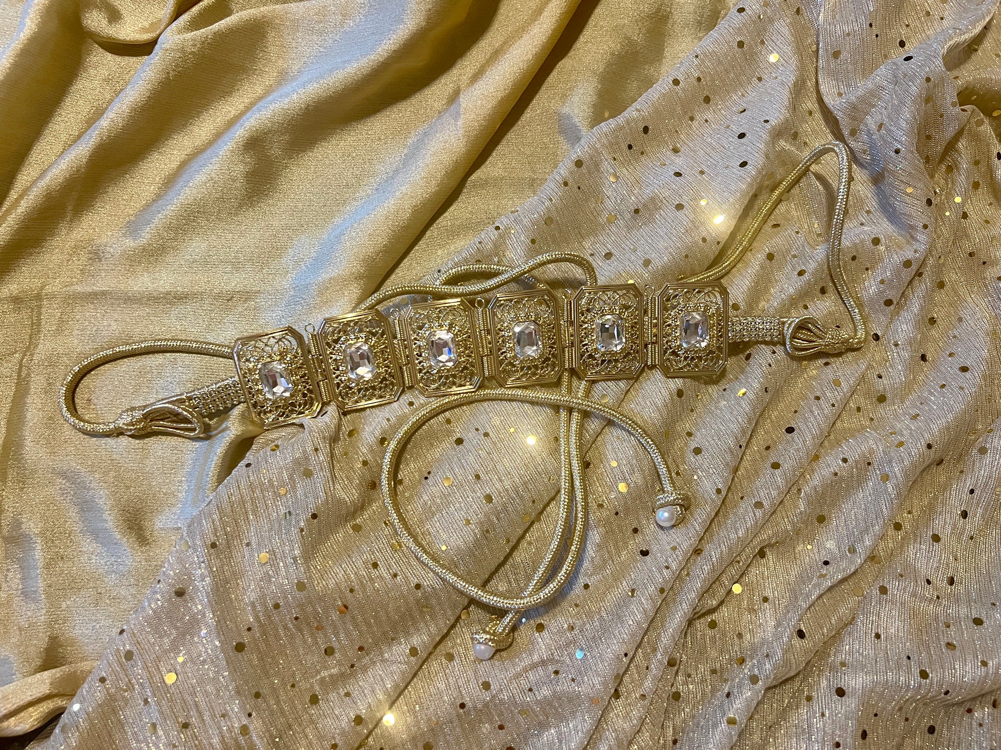 Ceinture en métal doré