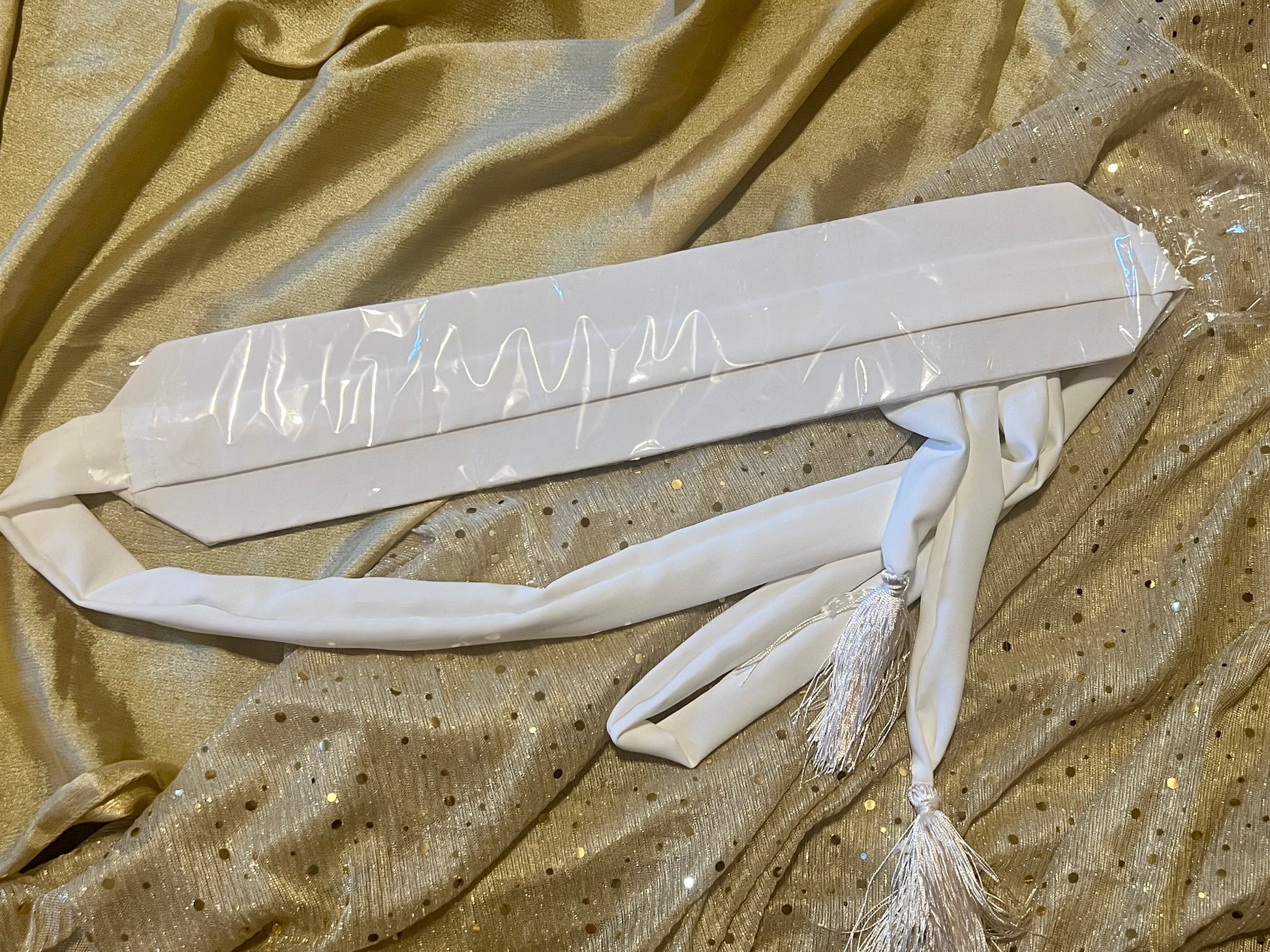 Ceinture en tissu blanche